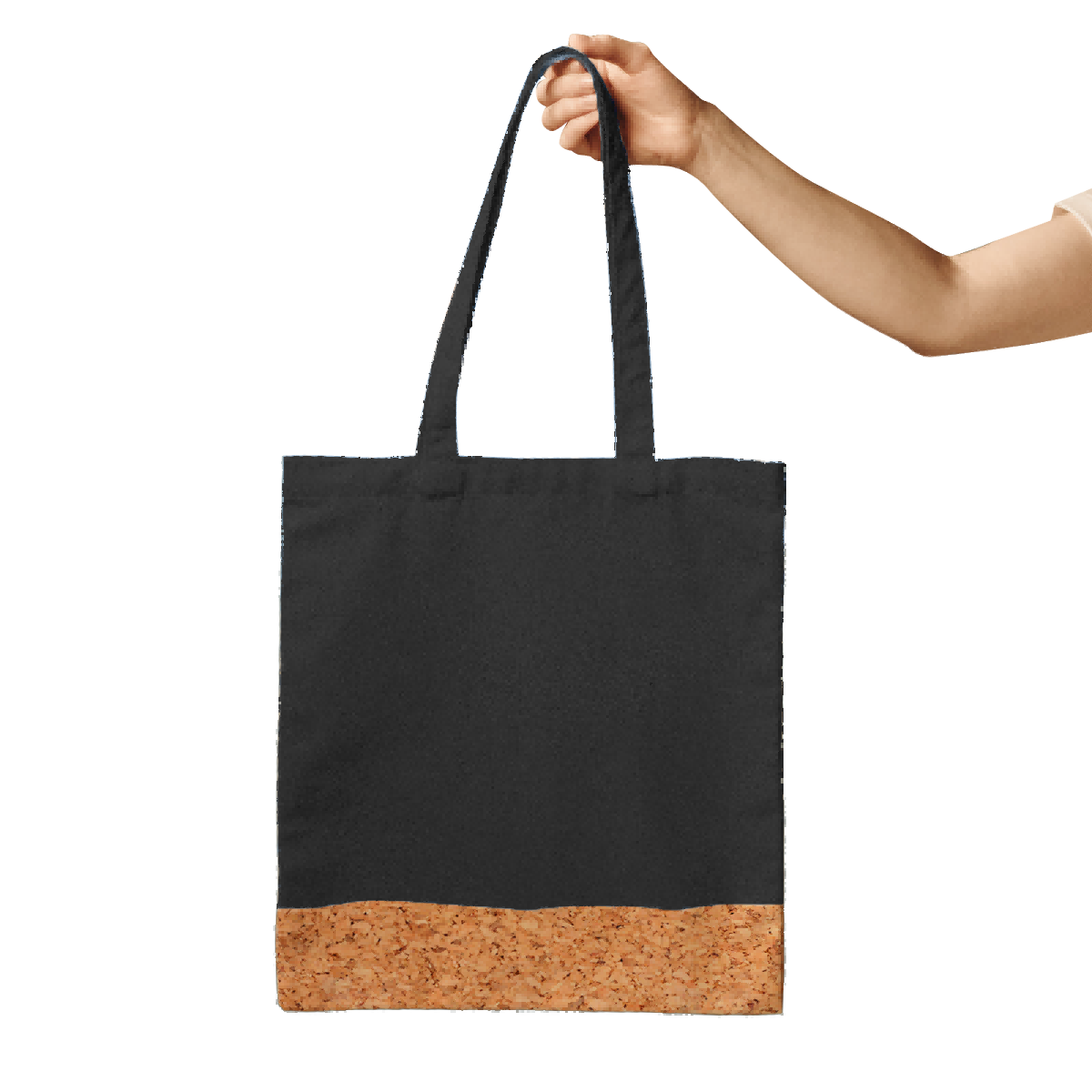 Factory custom environmental protection canvas cork splicing promotional hand shopping bag
