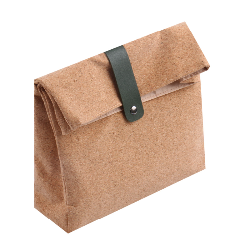 Custom natural cork makeup bag-Delphi Purse