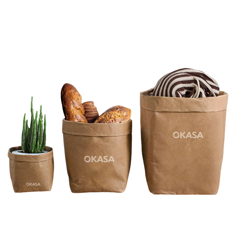 Washable Kraft Paper Shopping Bags