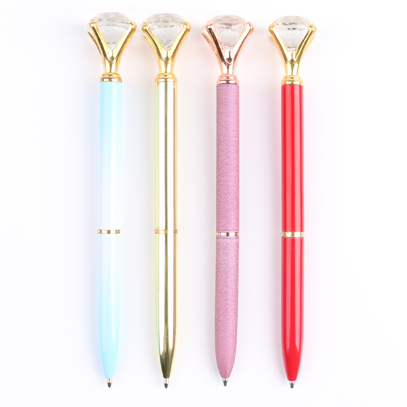 Crystal Diamond Twist Action Metal Pen - Bling Ball Pen