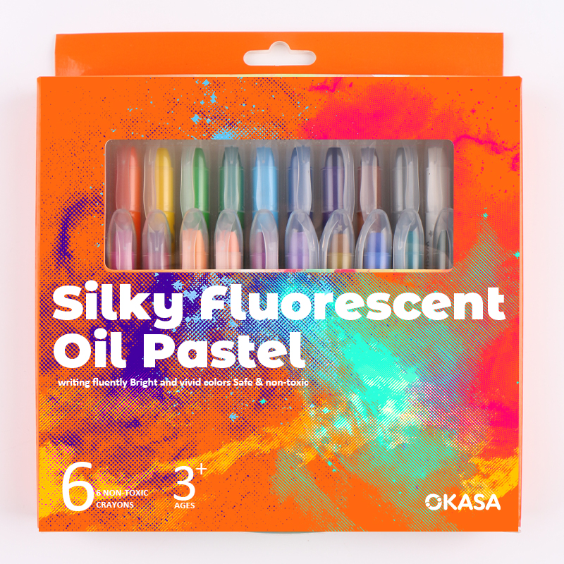 Custom Silky Florescent Oil Pastel Drawing Sets
