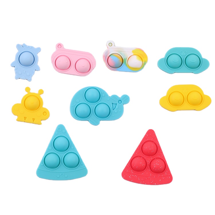 Hot Selling Silicone Antistress Popping Keyholder - Cone Fidget Keychain