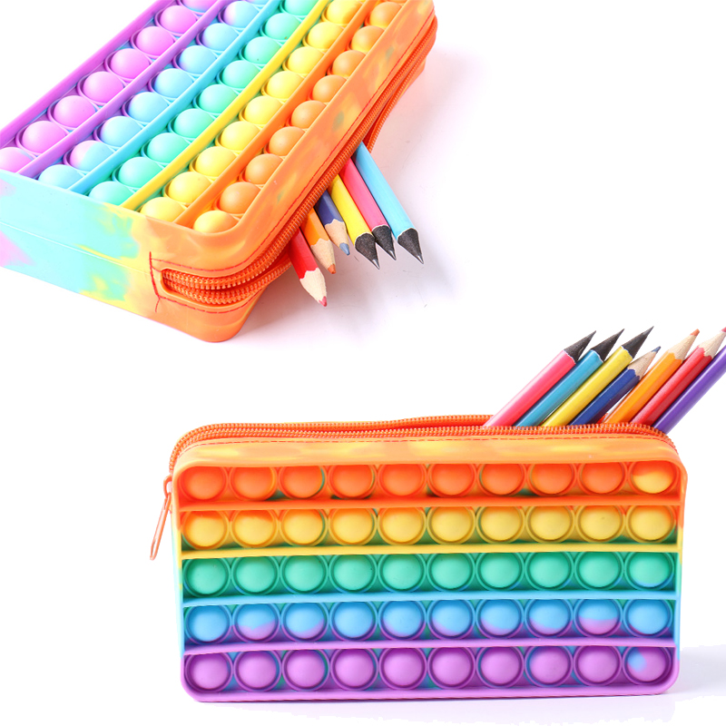 Anti Stress Silicone Fidget Pencil Case - Bubble Case